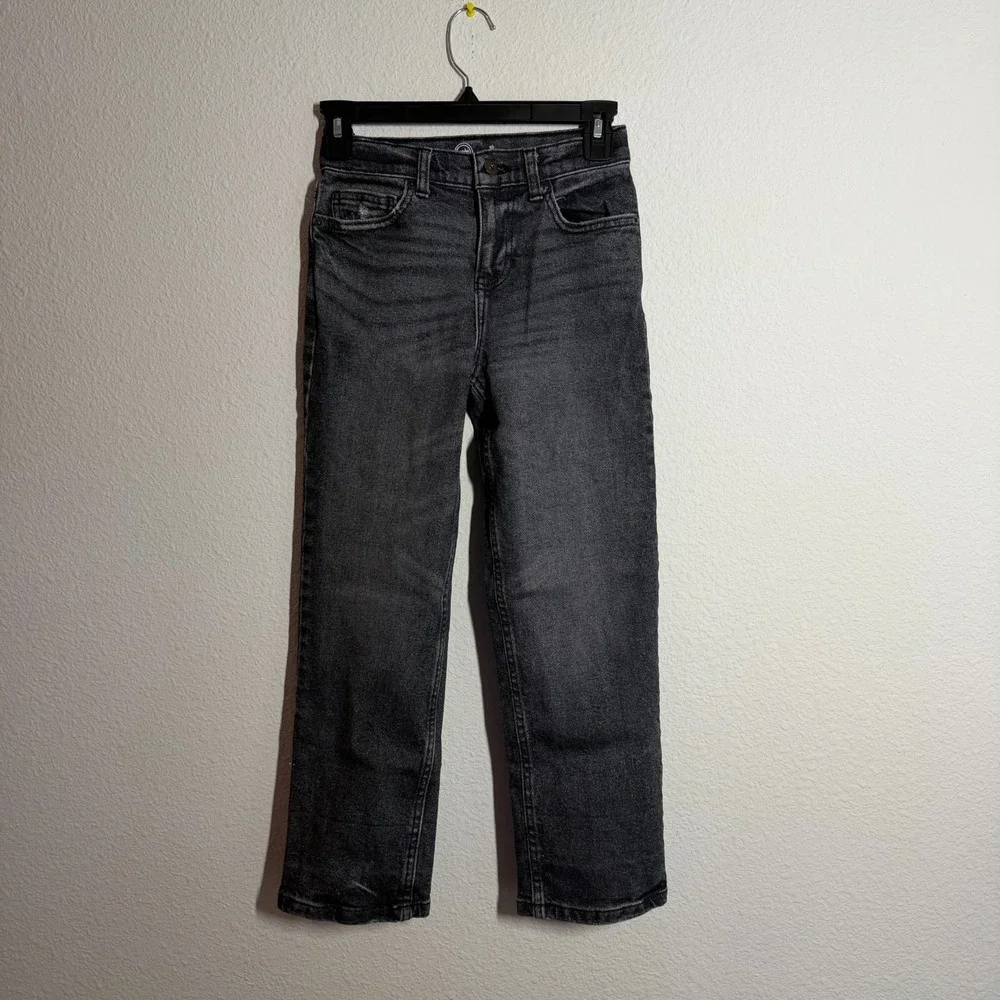 Wonder Nation Jeans Boys 10 Black Denim Dark Wash Straight Leg Everyday‎ Wear
